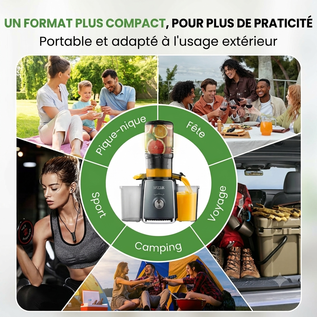 Extracteur de Jus à Pression Lente