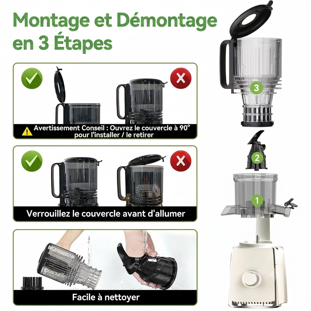 Extracteur de Jus à Pression Lente