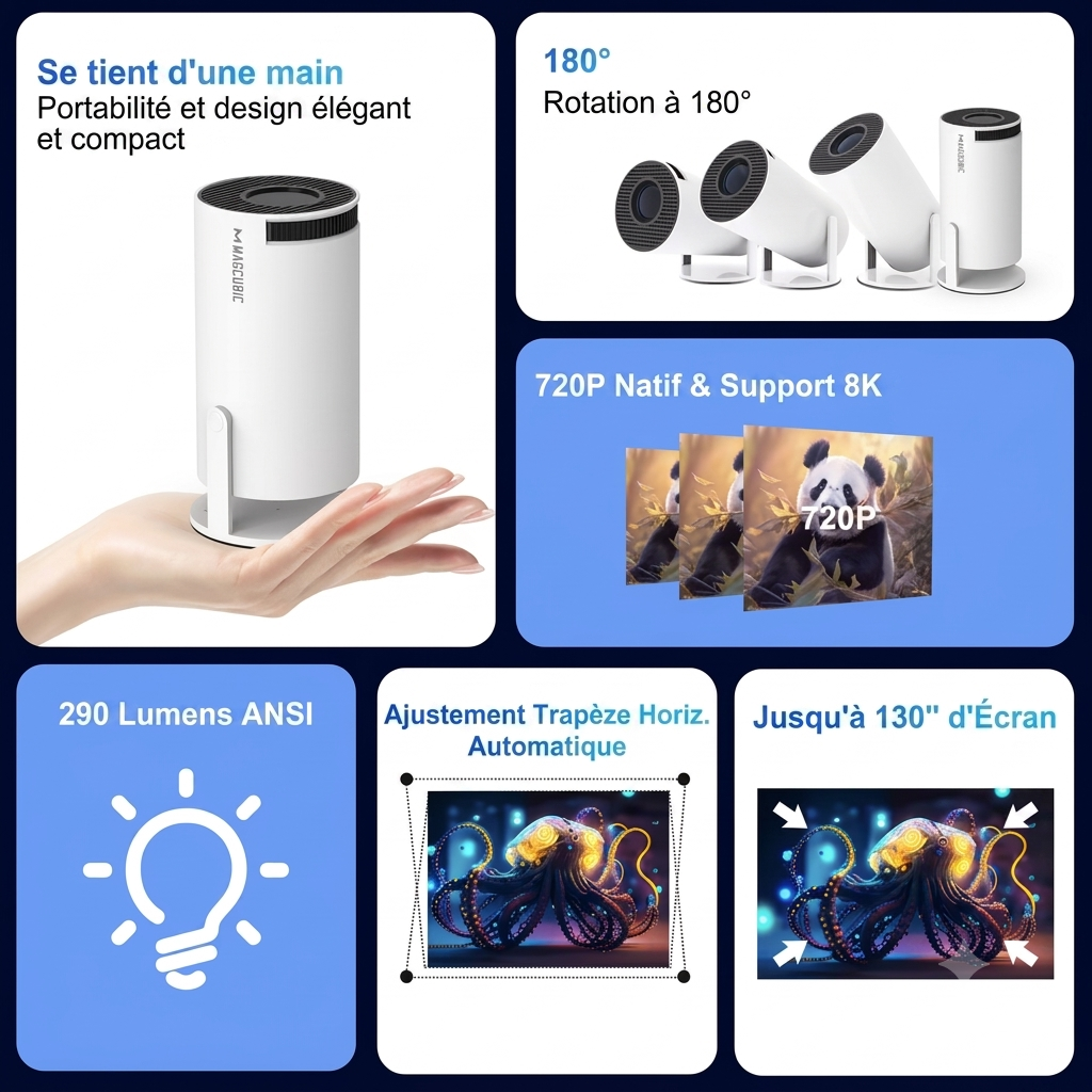 MagicBeam™ Mini Projecteur Portable