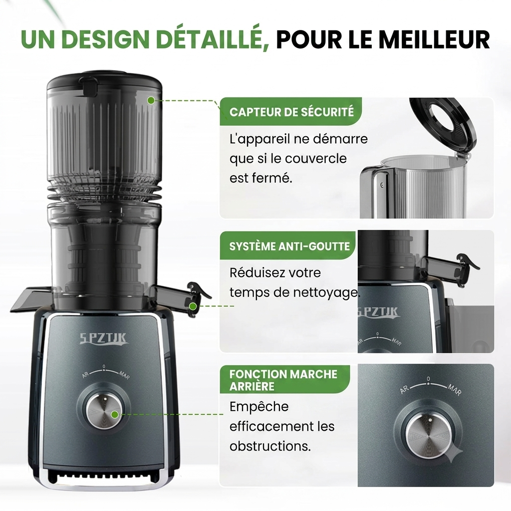 Extracteur de Jus à Pression Lente